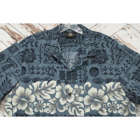 Vintage Royal Creations Shirt Mens XXL Blue Floral Hawaiian Luau - Picture 2 of 6